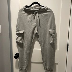 Zara green cargo sweatpants, M